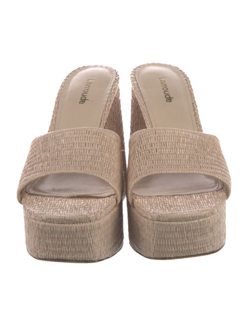 Larroude Raffia Slides