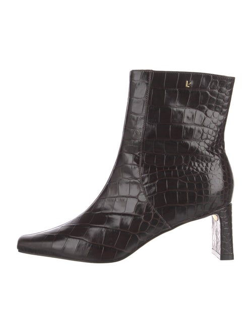 Larroude Embossed Leather Boots