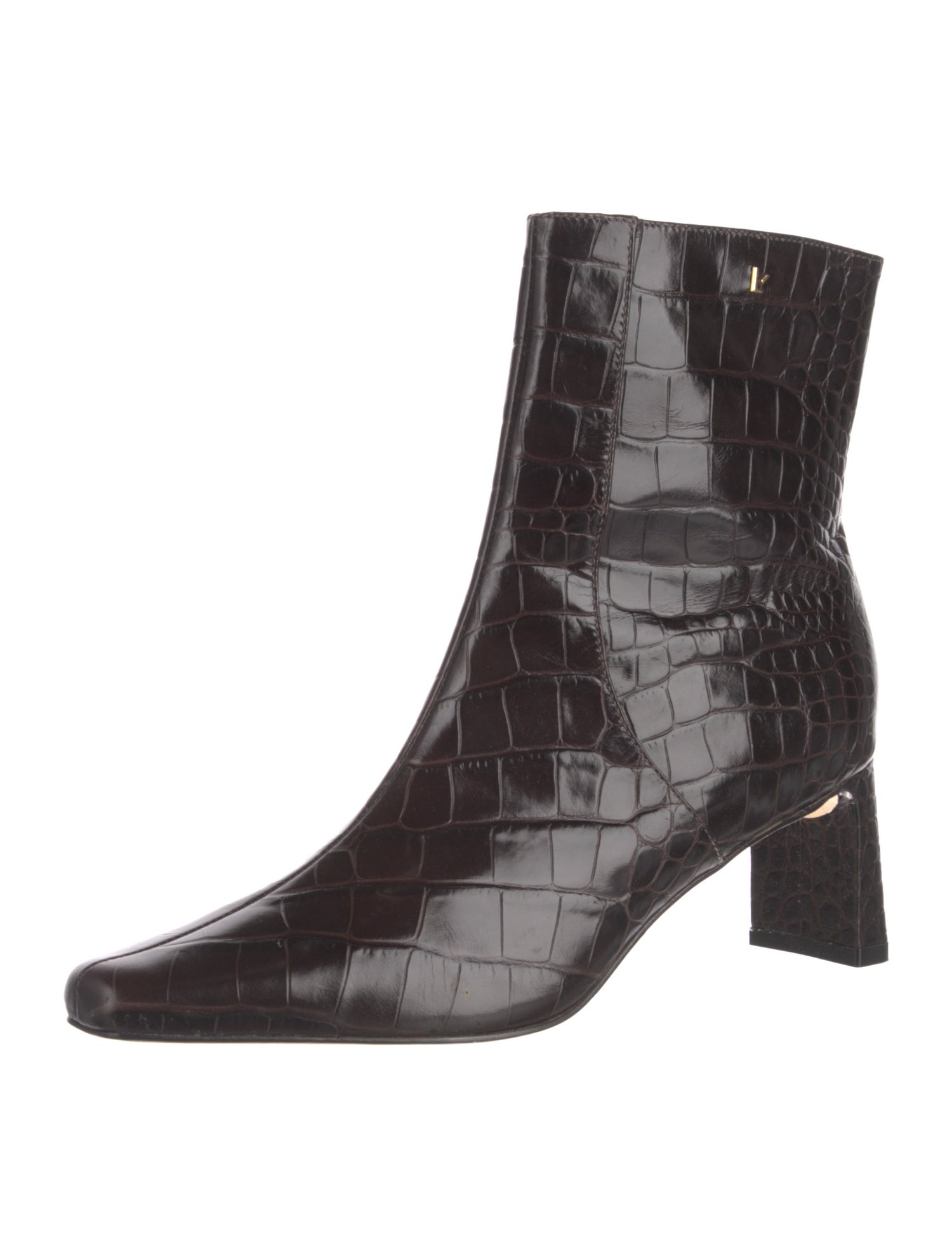 Larroude Embossed Leather Boots