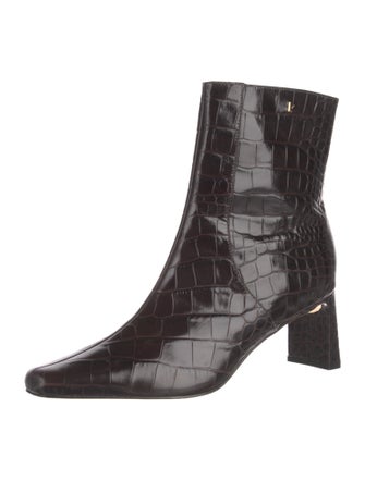 Larroude Embossed Leather Boots