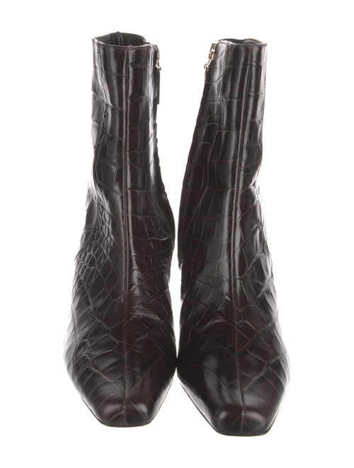Larroude Embossed Leather Boots