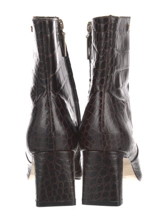 Larroude Embossed Leather Boots