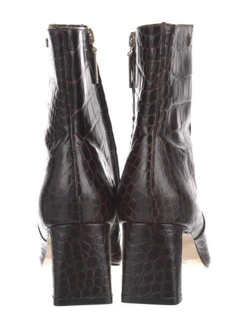 Larroude Embossed Leather Boots