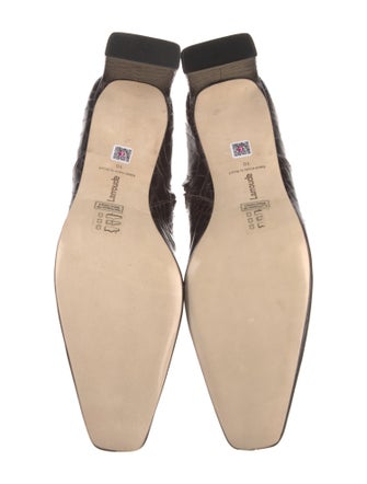 Larroude Embossed Leather Boots