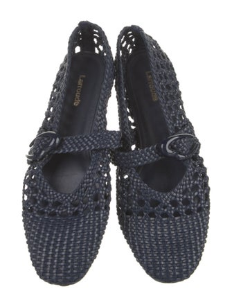 Larroude Leather Braided Accents Loafers