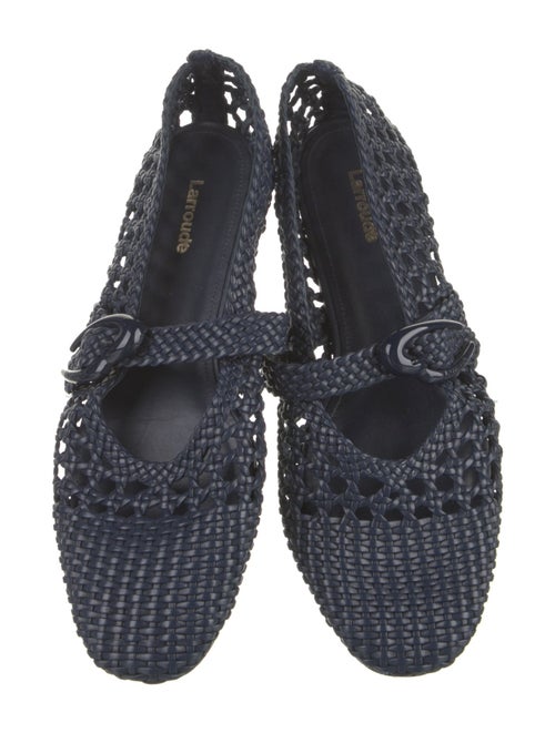 Larroude Leather Braided Accents Loafers