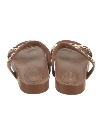 Larroude Leather Cutout Accent Slides