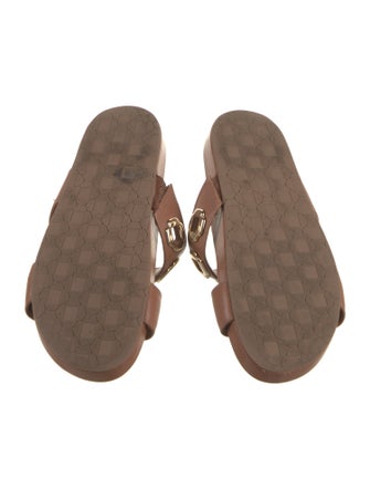 Larroude Leather Cutout Accent Slides