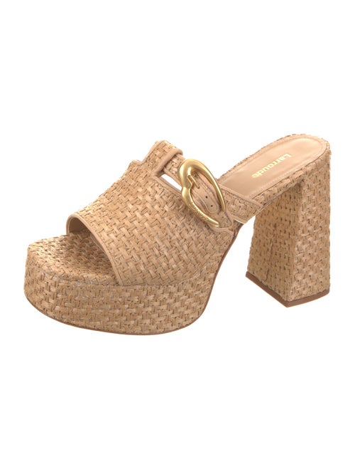Larroude Raffia Slides