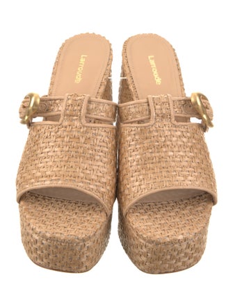 Larroude Raffia Slides