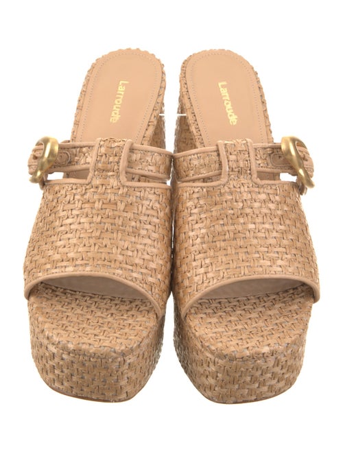 Larroude Raffia Slides