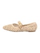 Larroude Raffia Mary Jane Flats