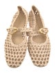 Larroude Raffia Mary Jane Flats