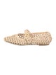 Larroude Raffia Mary Jane Flats