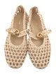 Larroude Raffia Mary Jane Flats