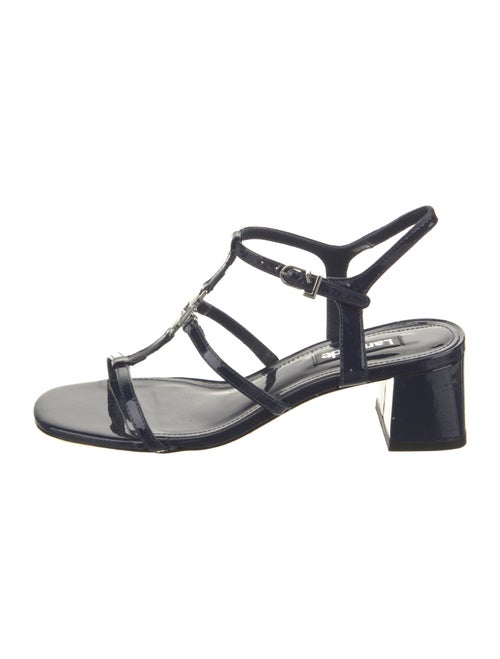 Larroude Patent Leather T-Strap Sandals