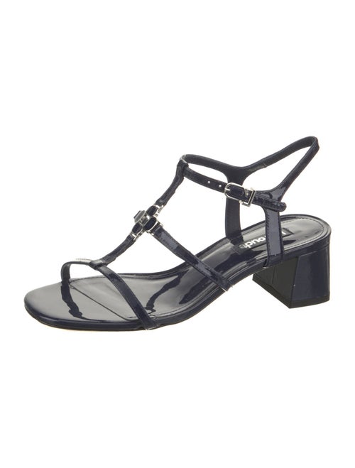 Larroude Patent Leather T-Strap Sandals