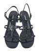 Larroude Patent Leather T-Strap Sandals