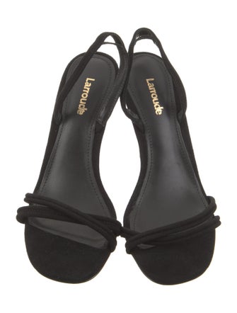 Larroude Suede Slingback Sandals