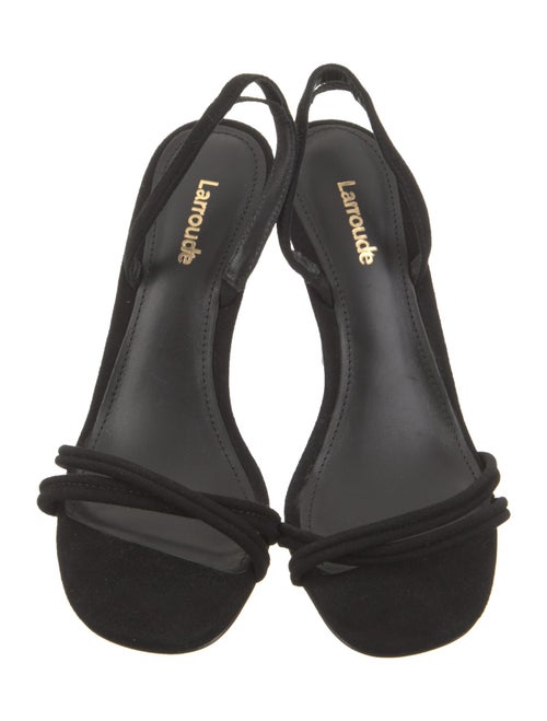 Larroude Suede Slingback Sandals