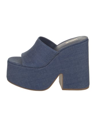 Larroude Denim Slides