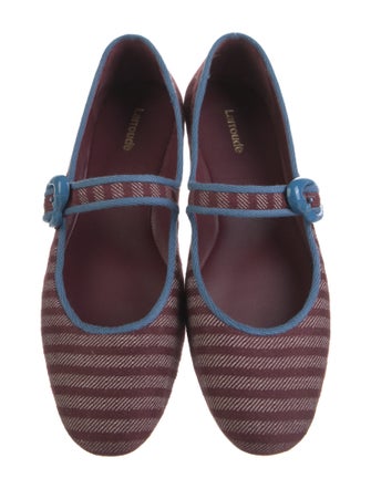 Larroude Printed Mary Jane Flats