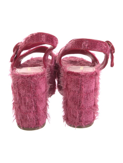 Larroude Leather Trim Embellishment Slingback Sandals