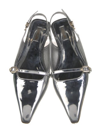 Larroude Patent Leather Slingback Flats