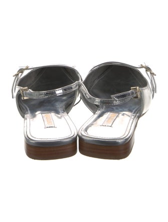 Larroude Patent Leather Slingback Flats