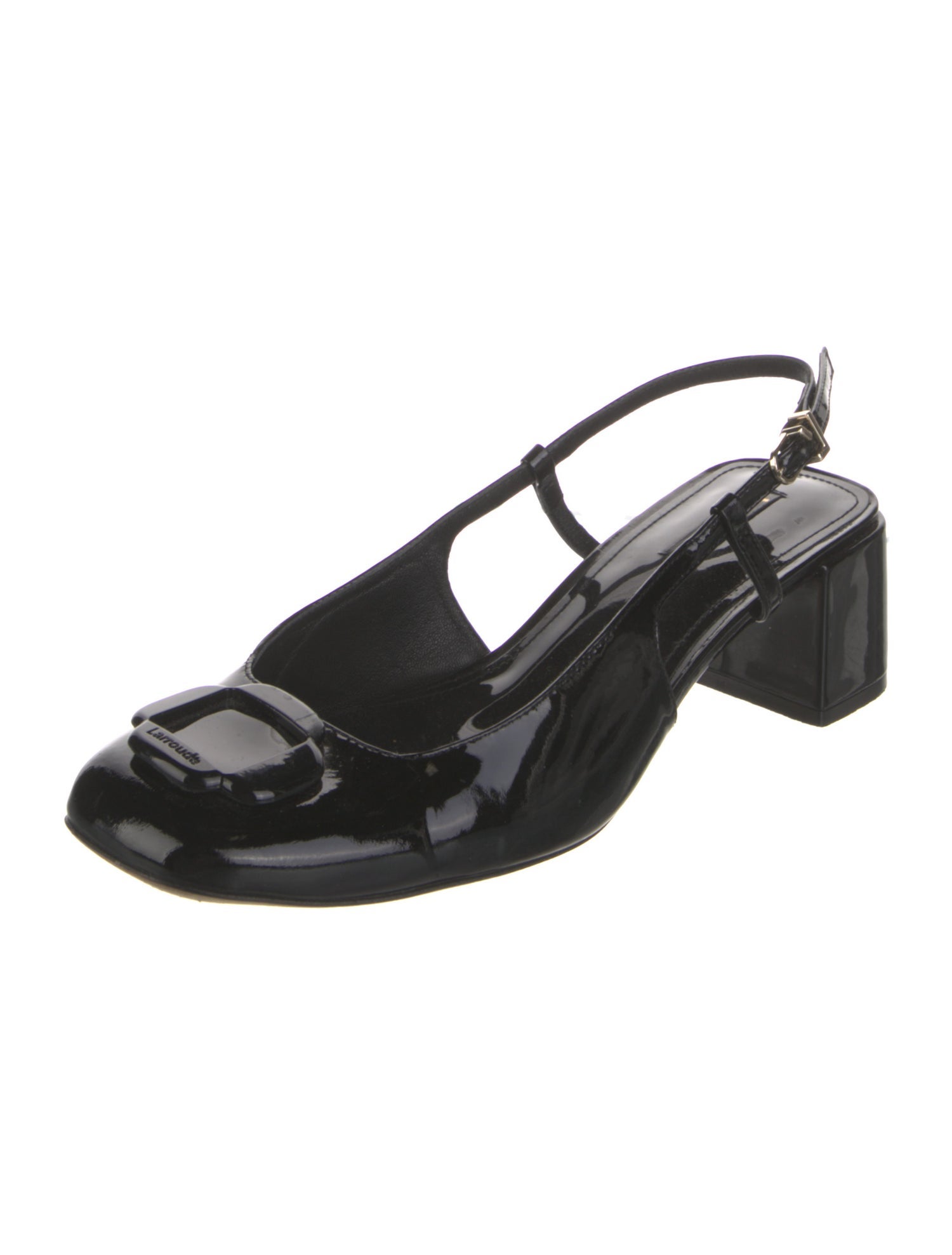 Larroude Patent Leather Slingback Pumps