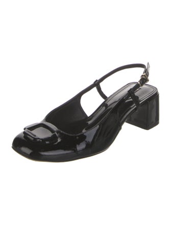 Larroude Patent Leather Slingback Pumps