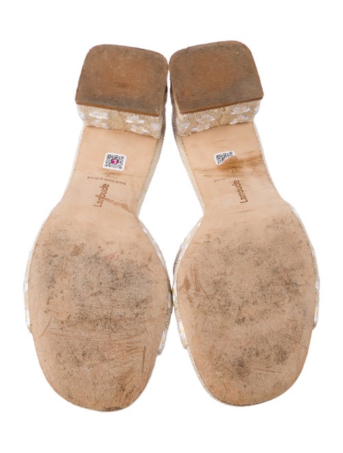 Larroude Animal Print Embroidered Accent Slides