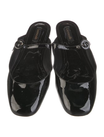 Larroude Patent Leather Mules