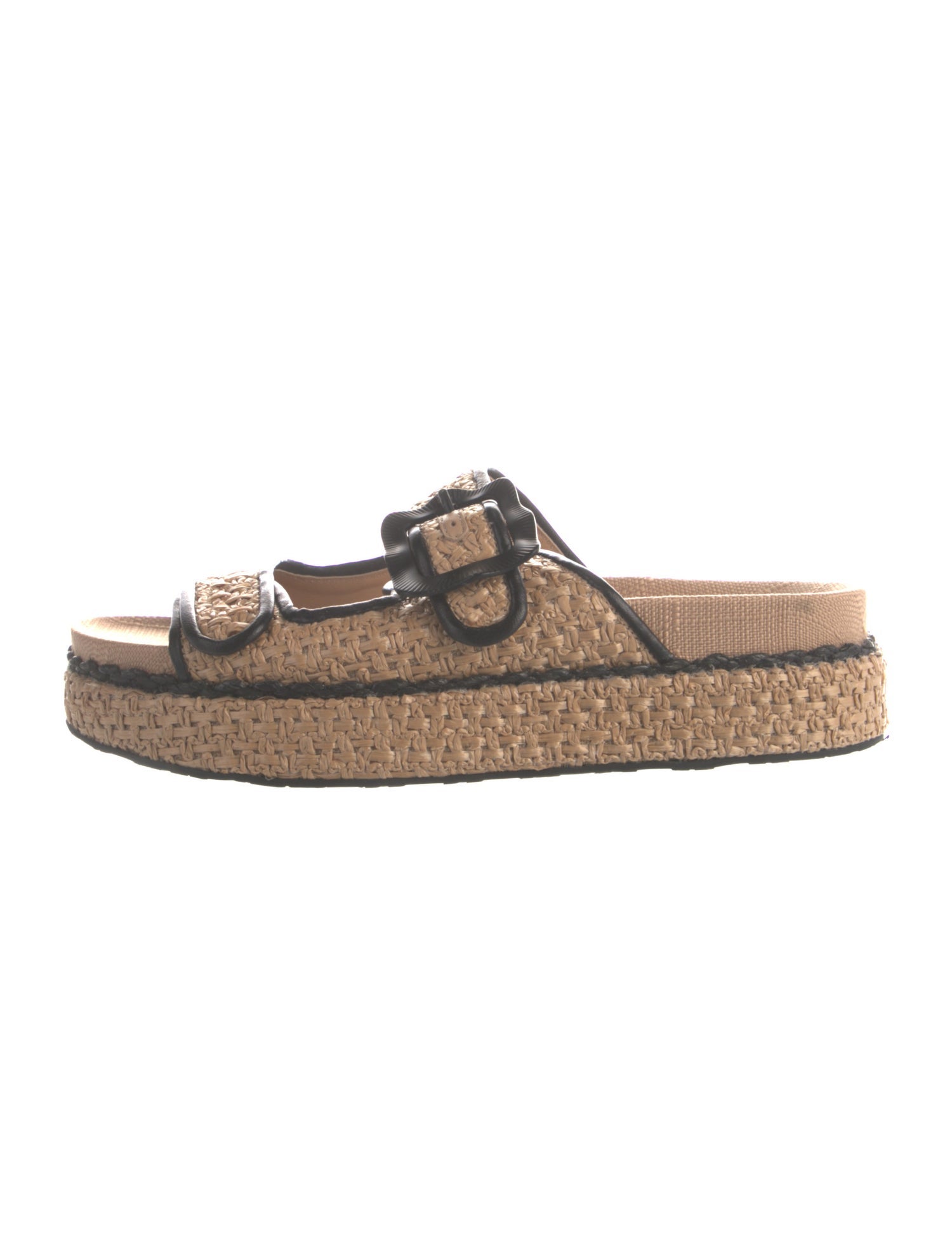 Larroude Raffia Tweed Pattern Espadrilles