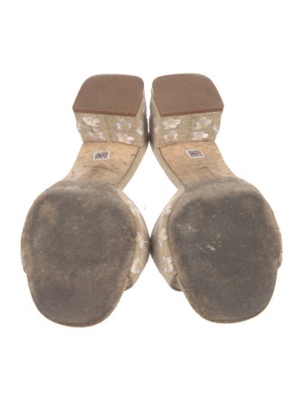 Larroude Canvas Printed Slides