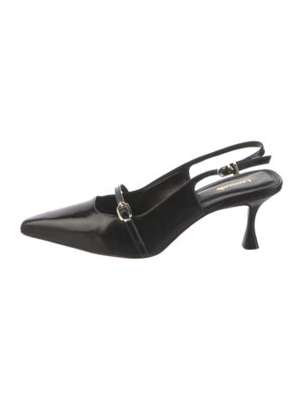 Larroude Patent Leather Slingback Pumps