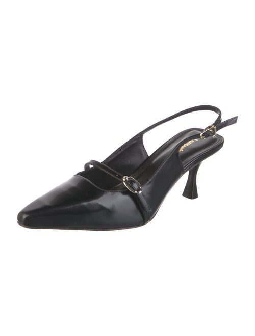 Larroude Patent Leather Slingback Pumps