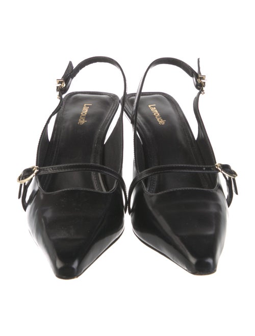 Larroude Patent Leather Slingback Pumps