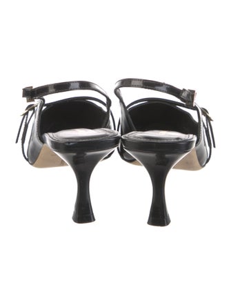 Larroude Patent Leather Slingback Pumps