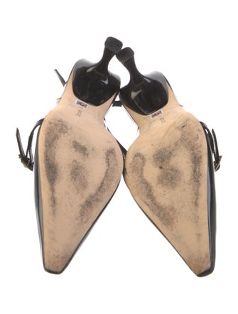 Larroude Patent Leather Slingback Pumps