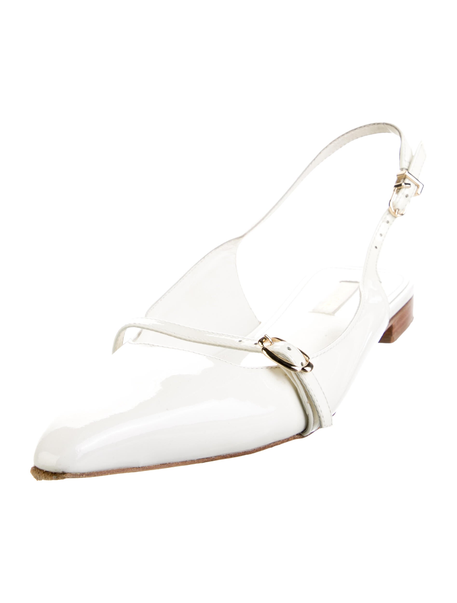 Larroude Patent Leather Slingback Flats