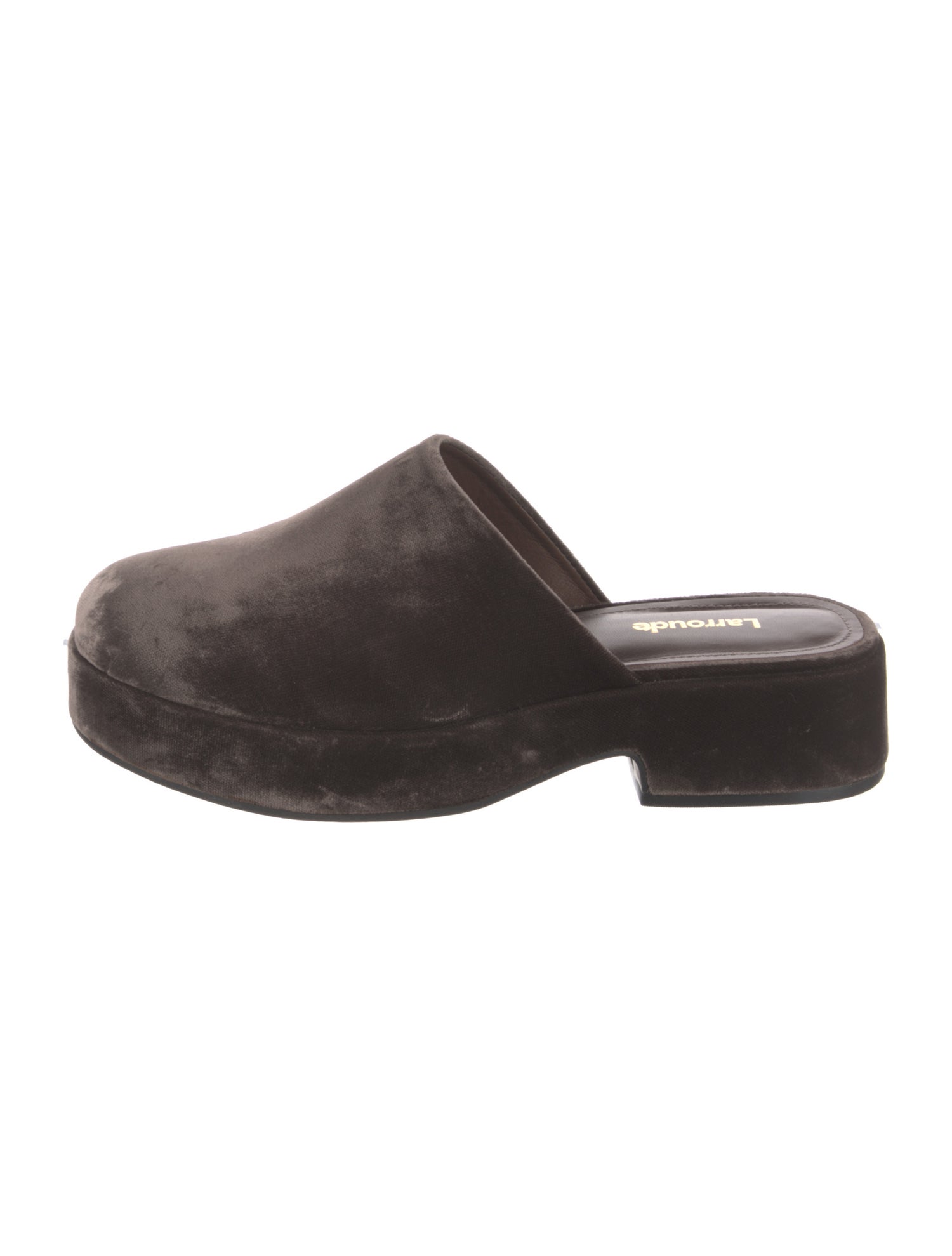 Larroude Velvet Mules