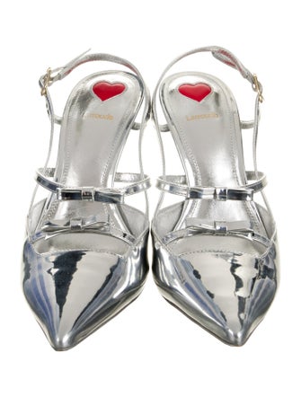 Larroude Patent Leather Slingback Pumps