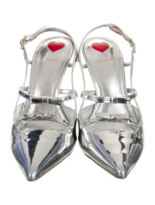 Larroude Patent Leather Slingback Pumps