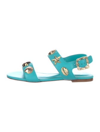 Larroude Leather Slides