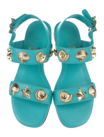 Larroude Leather Slides