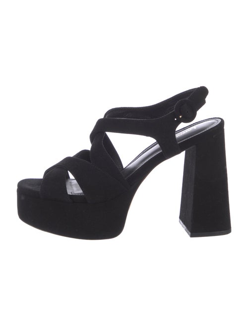 Larroude Suede T-Strap Pumps