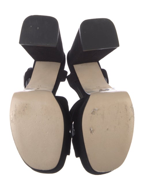 Larroude Suede T-Strap Pumps