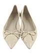 Larroude Leather Bow Accents Ballet Flats