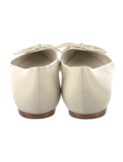 Larroude Leather Bow Accents Ballet Flats